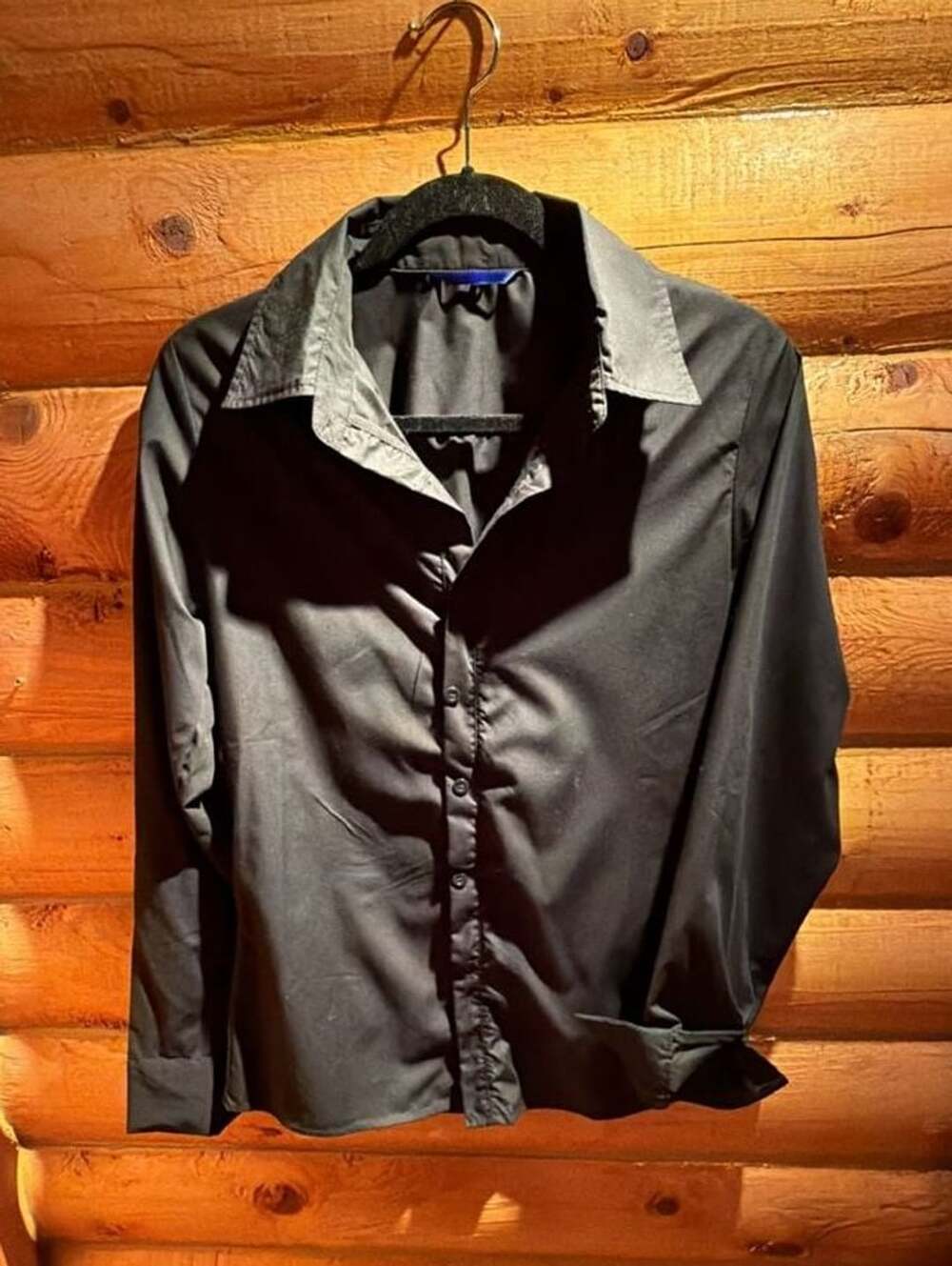 Unbranded Black Long Sleeve Button-Down Shirt